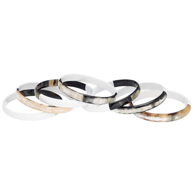 CTB126 Natural Horn Bangles With Lacquer
