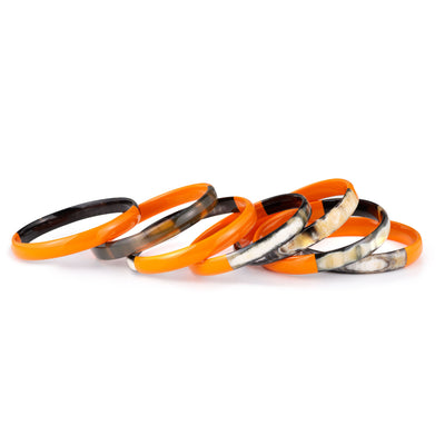 CTB126 Natural Horn Bangles With Lacquer