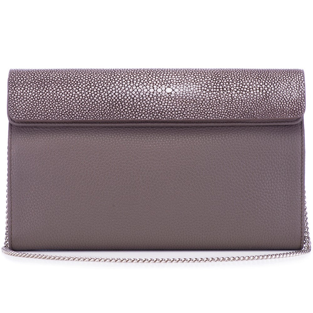 Holly Large Fold Top Clutch with Chain