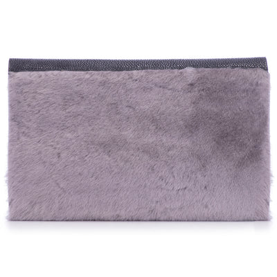 Holly  Large Fold Top Clutch with Chain