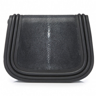 Hazel Classic Saddle Bag Shagreen