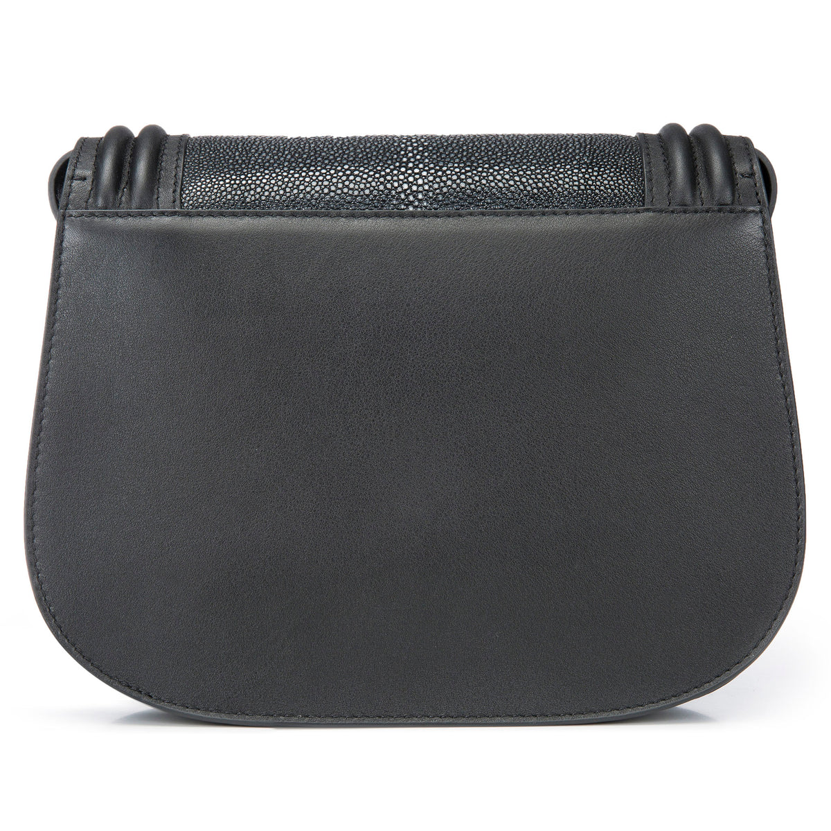 Hazel Classic Saddle Bag Shagreen
