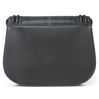 Hazel Classic Saddle Bag Shagreen