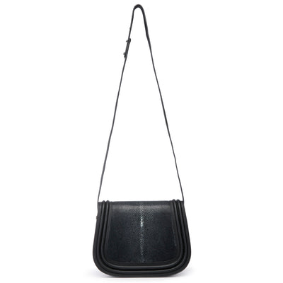 Hazel Classic Saddle Bag Shagreen