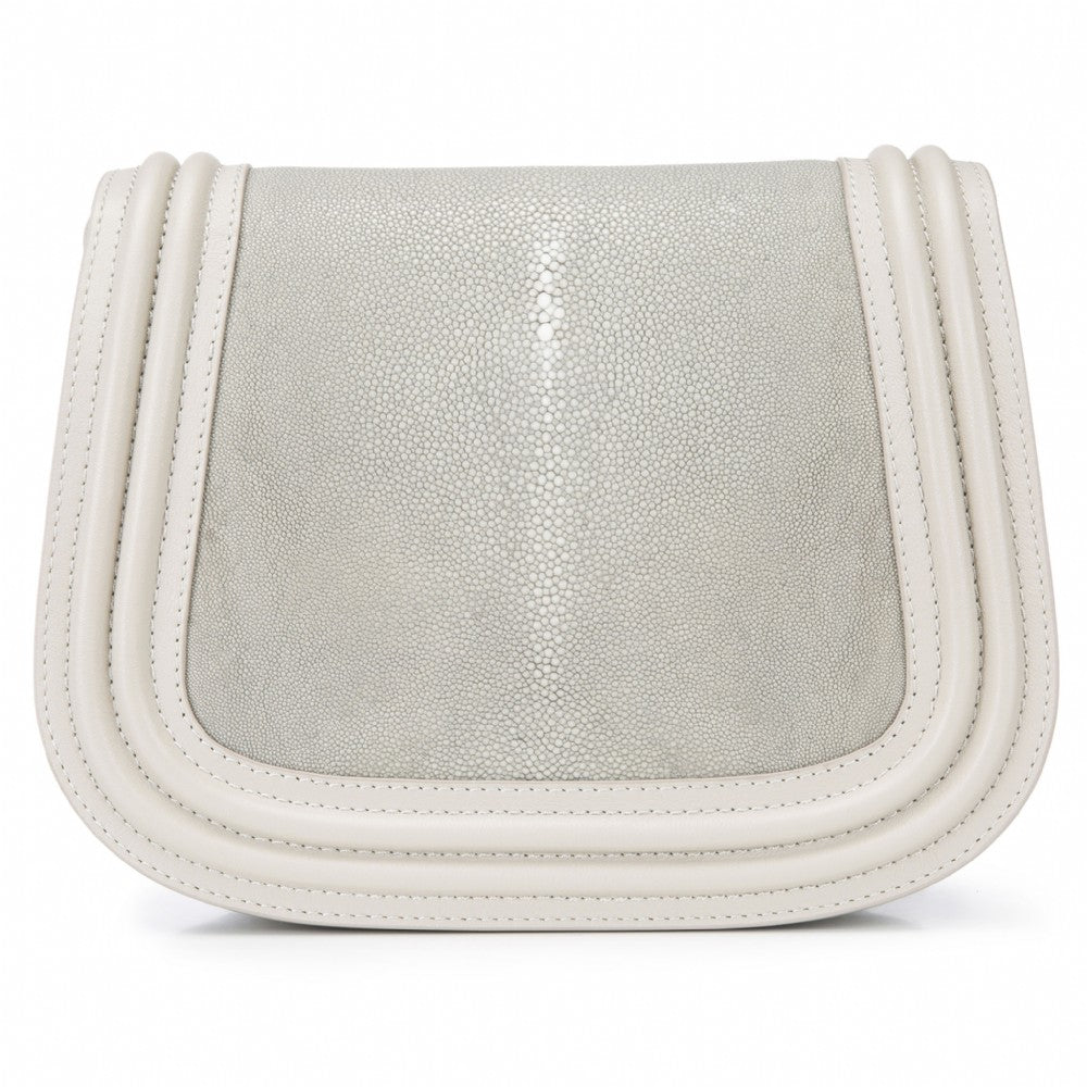 Hazel Classic Saddle Bag Shagreen