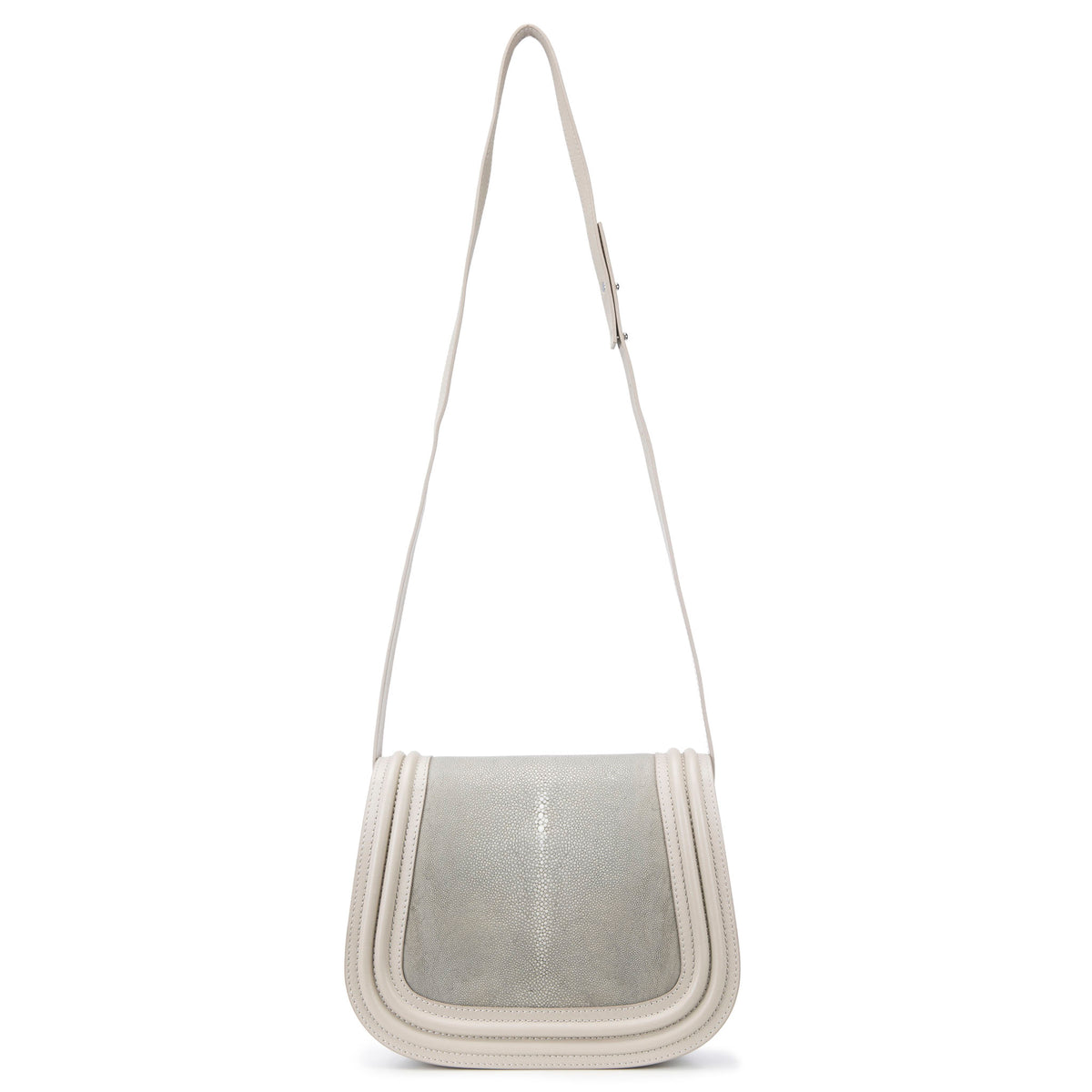 Hazel Classic Saddle Bag Shagreen