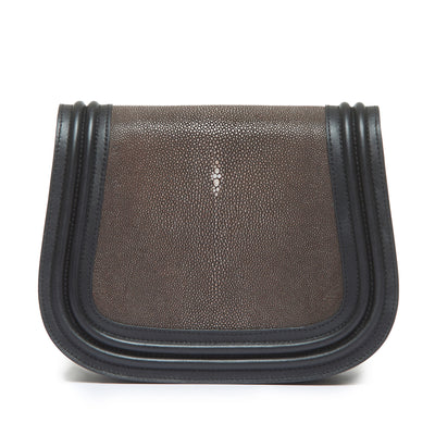 Hazel Classic Saddle Bag Shagreen
