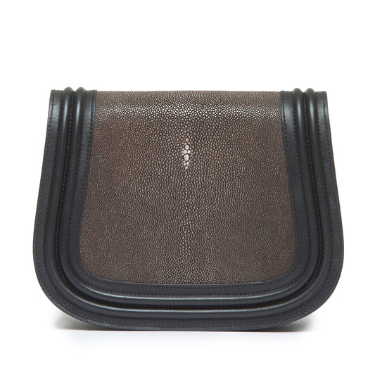 Hazel Classic Saddle Bag Shagreen