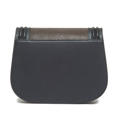 Hazel Classic Saddle Bag Shagreen