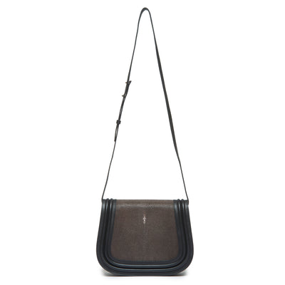 Hazel Classic Saddle Bag Shagreen