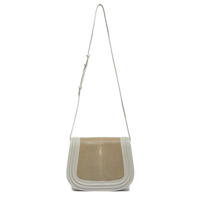 Hazel Classic Saddle Bag Shagreen