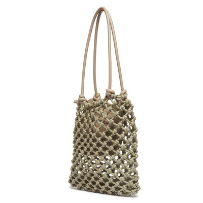 Isa Waxed Cotton Leather Handles Knot Tote