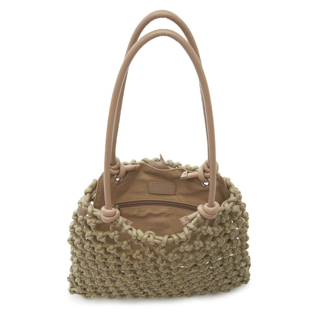 Isa Waxed Cotton Leather Handles Knot Tote