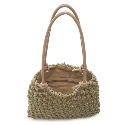 Isa Waxed Cotton Leather Handles Knot Tote