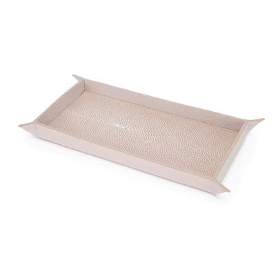 Leather Valet Tray Shagreen Lining