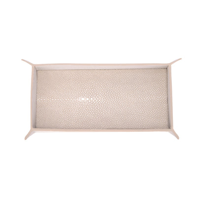 Leather Valet Tray Shagreen Lining