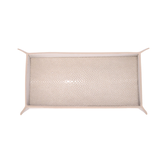 Leather Valet Tray Shagreen Lining