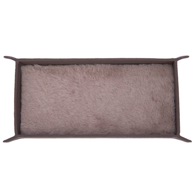 Leather Valet Tray Shearling Lining