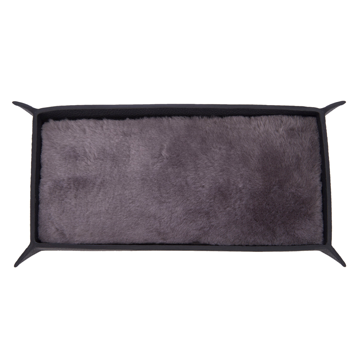 Leather Valet Tray Shearling Lining