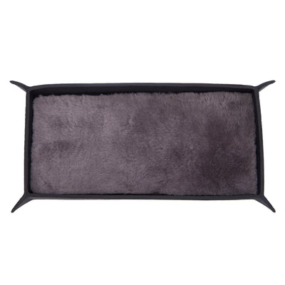 Leather Valet Tray Shearling Lining