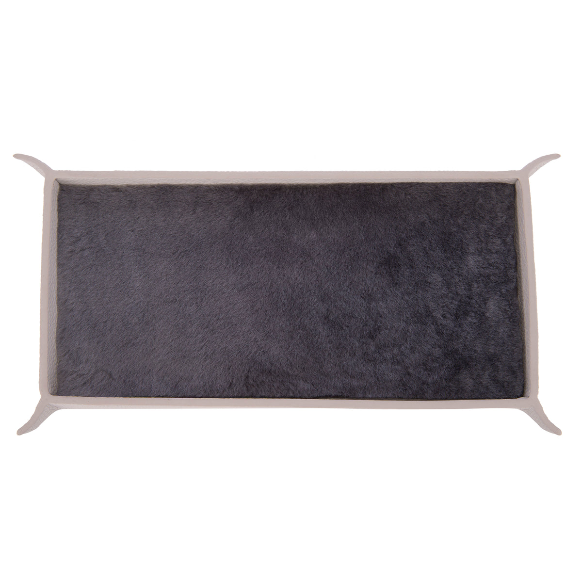 Leather Valet Tray Shearling Lining