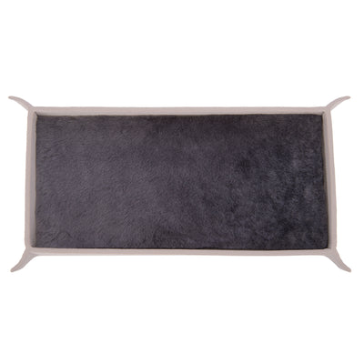 Leather Valet Tray Shearling Lining