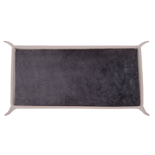 Leather Valet Tray Shearling Lining