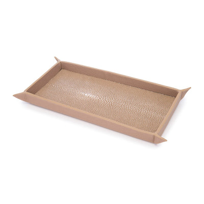 Leather Valet Tray Shagreen Lining