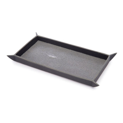 Leather Valet Tray Shagreen Lining
