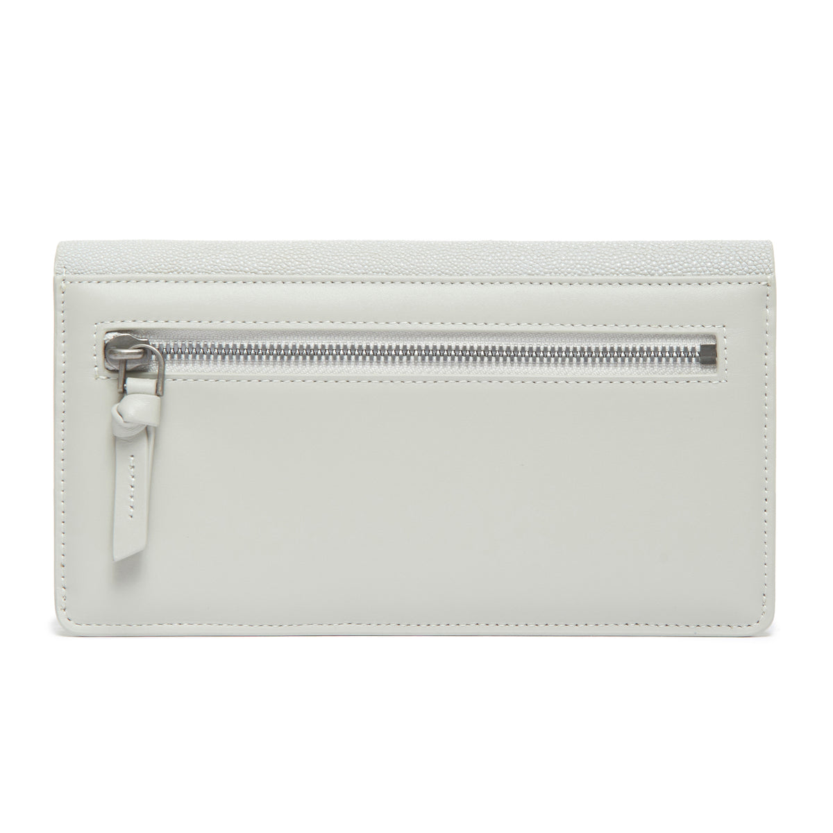 Maya Shagreen Fold Front Wallet Zip Back