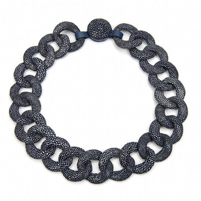 Shagreen Curb Link Necklace