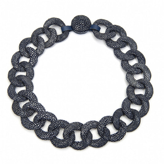Shagreen Curb Link Necklace