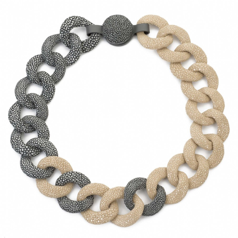 Shagreen Curb Link Necklace
