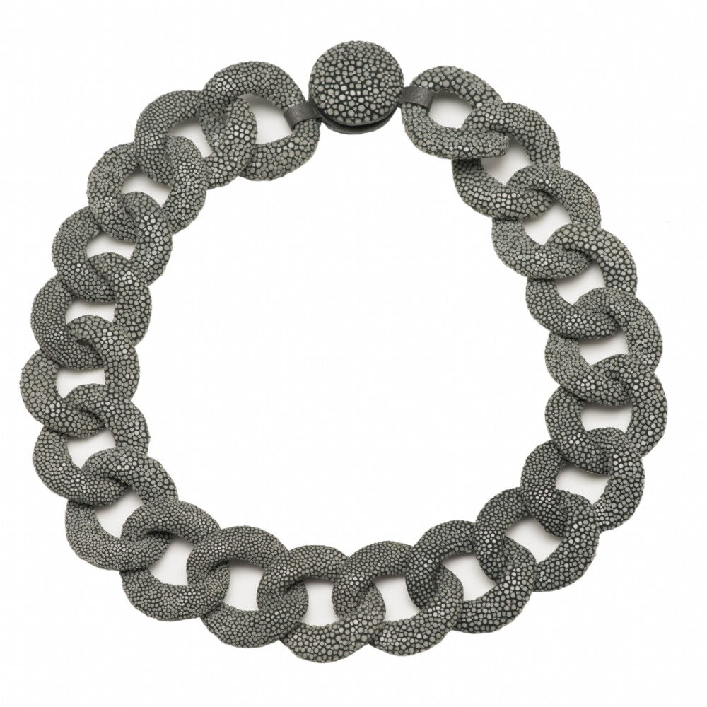 Shagreen Curb Link Necklace