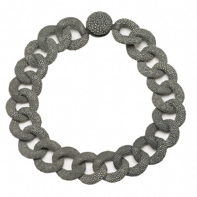 Shagreen Curb Link Necklace