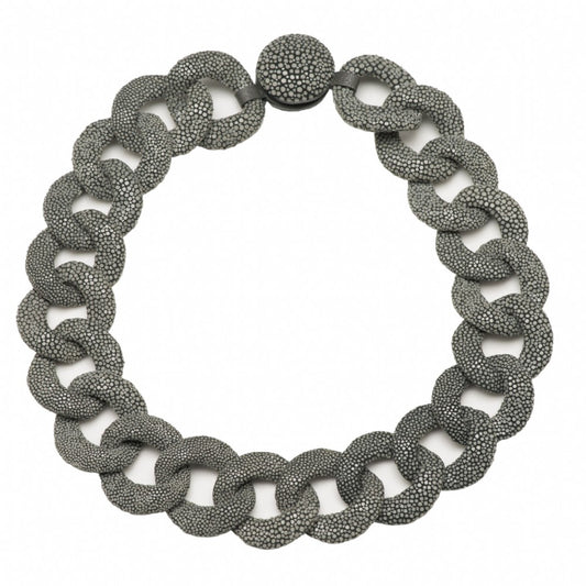 Shagreen Curb Link Necklace