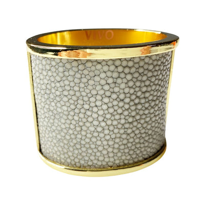 Gold Shagreen Inlay Napkin Ring