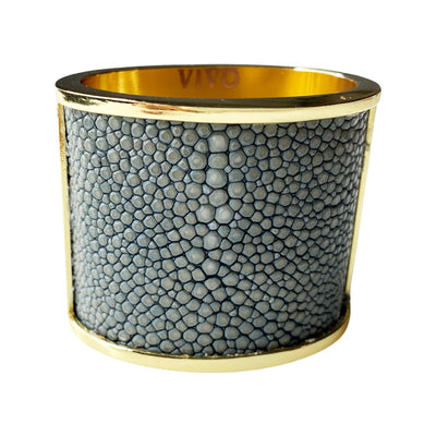 Gold Shagreen Inlay Napkin Ring