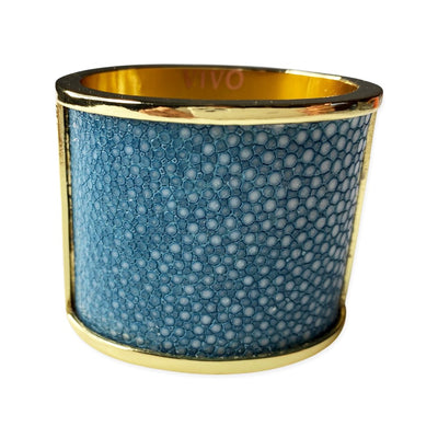 Gold Shagreen Inlay Napkin Ring