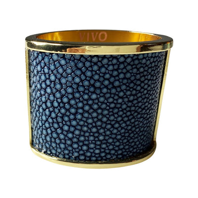 Gold Shagreen Inlay Napkin Ring