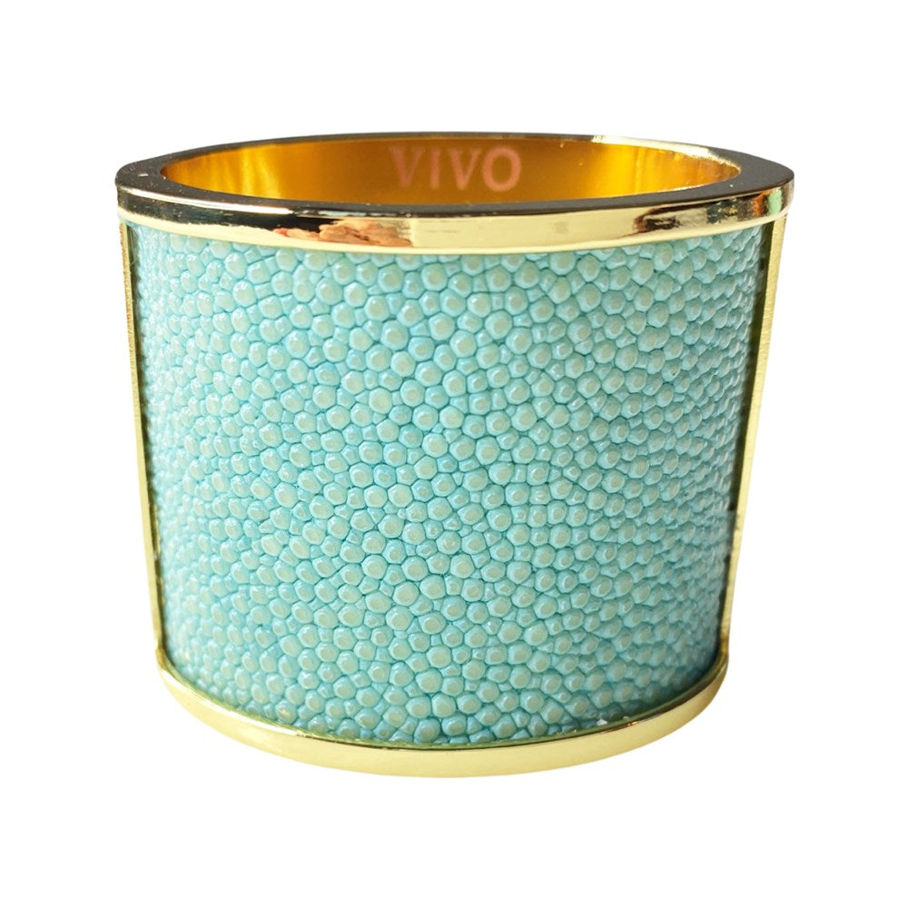 Gold Shagreen Inlay Napkin Ring