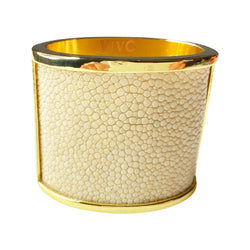 Gold Shagreen Inlay Napkin Ring