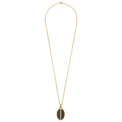 Ava Yellow Gold Pendant  Shagreen