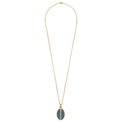 Ava Yellow Gold Pendant  Shagreen