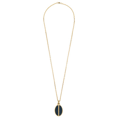 Ava Yellow Gold Pendant  Shagreen