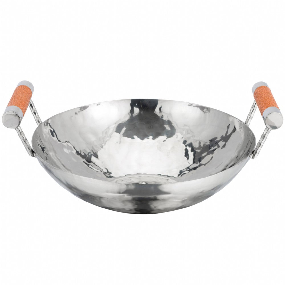 12 in Forged SS Bowl  Shagreen Handles