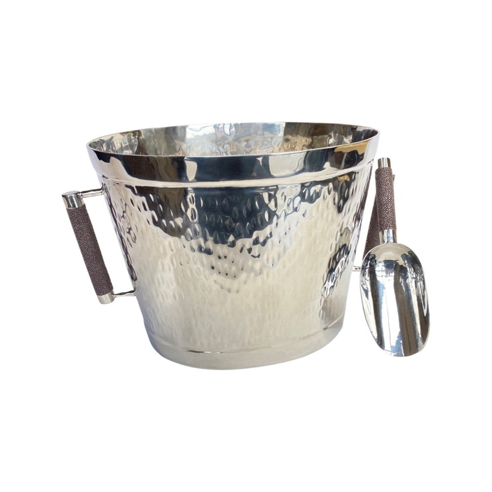 Forged SS Oval Bev Bucket Shagreen Handle