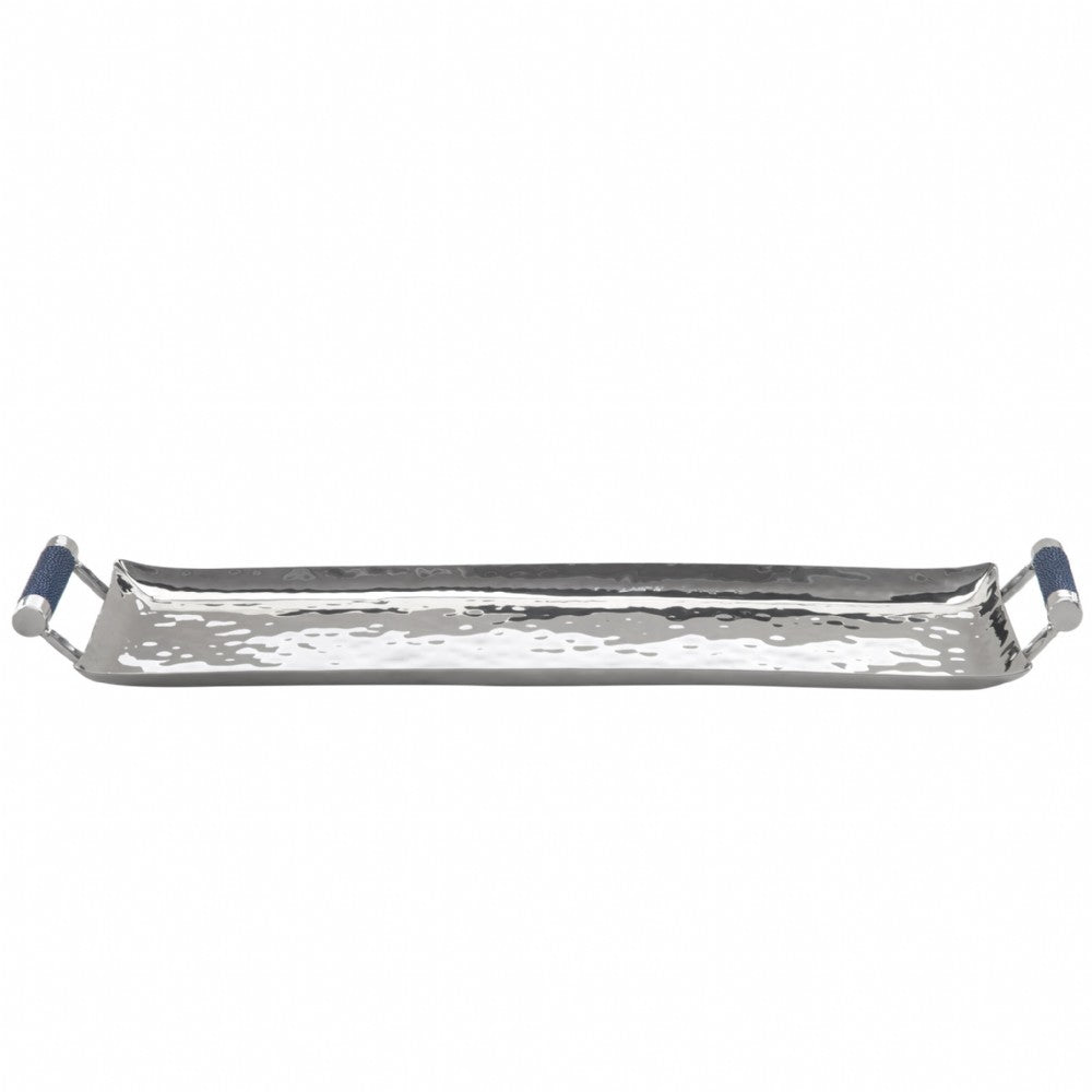 20 x 6 Forged Sq SS Tray Shagreen Handles